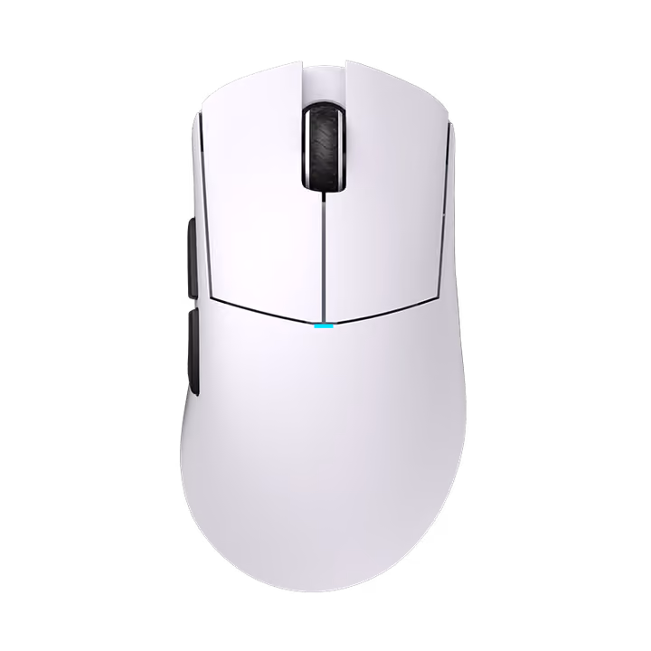 Lamzu Paro Aurora mouse in White, top view