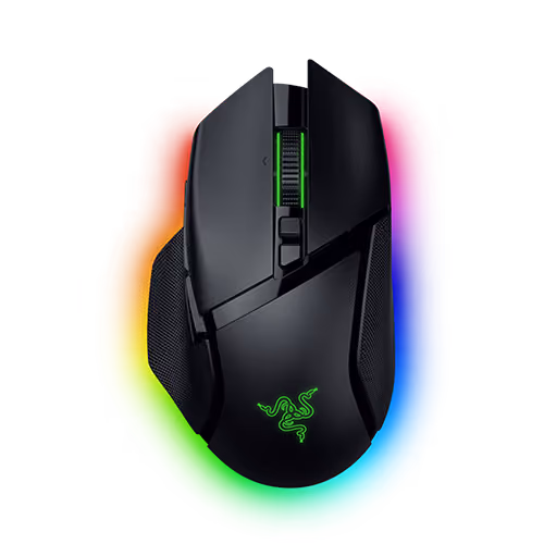 Razer Basilisk V3 Pro 35K mouse in Black, top view