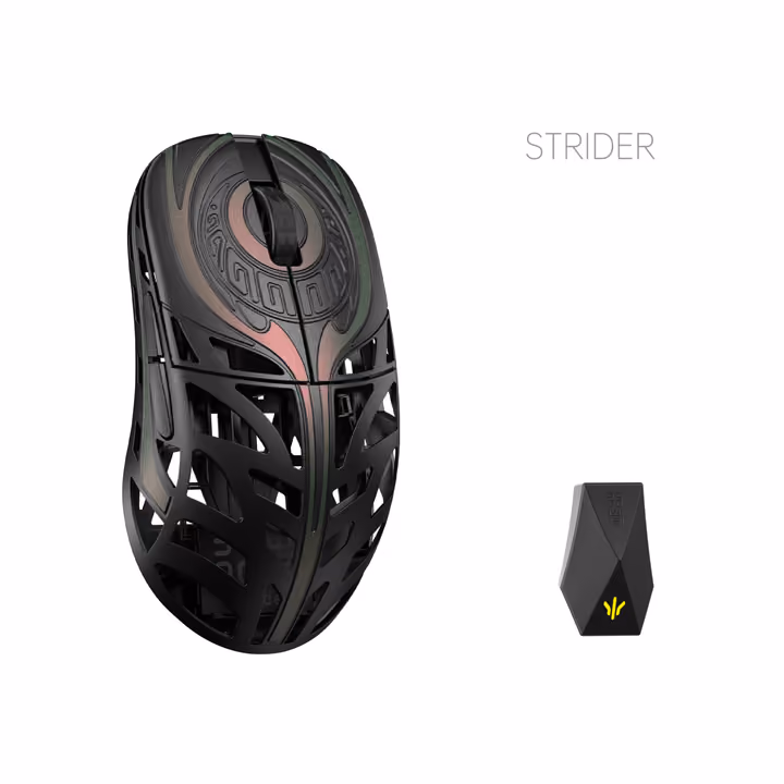 WLMOUSE Strider mouse in Black, left side