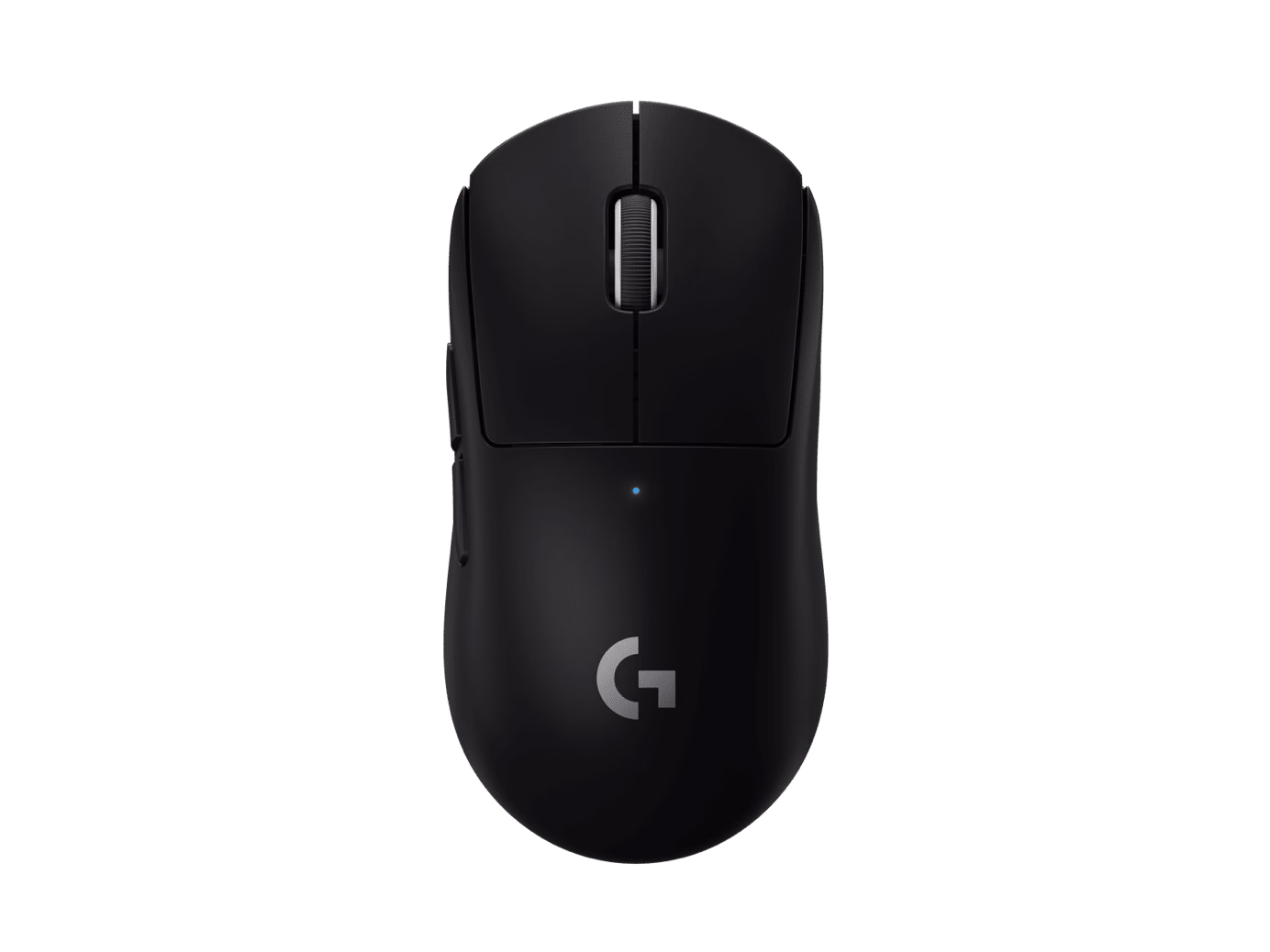 Logitech PRO X SUPERLIGHT mouse in Black, top view
