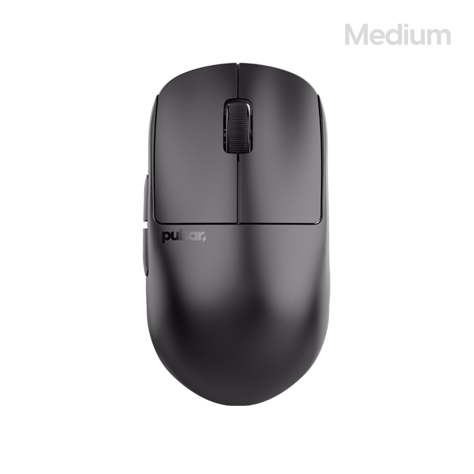 Pulsar X2H Medium mouse in Black, top view