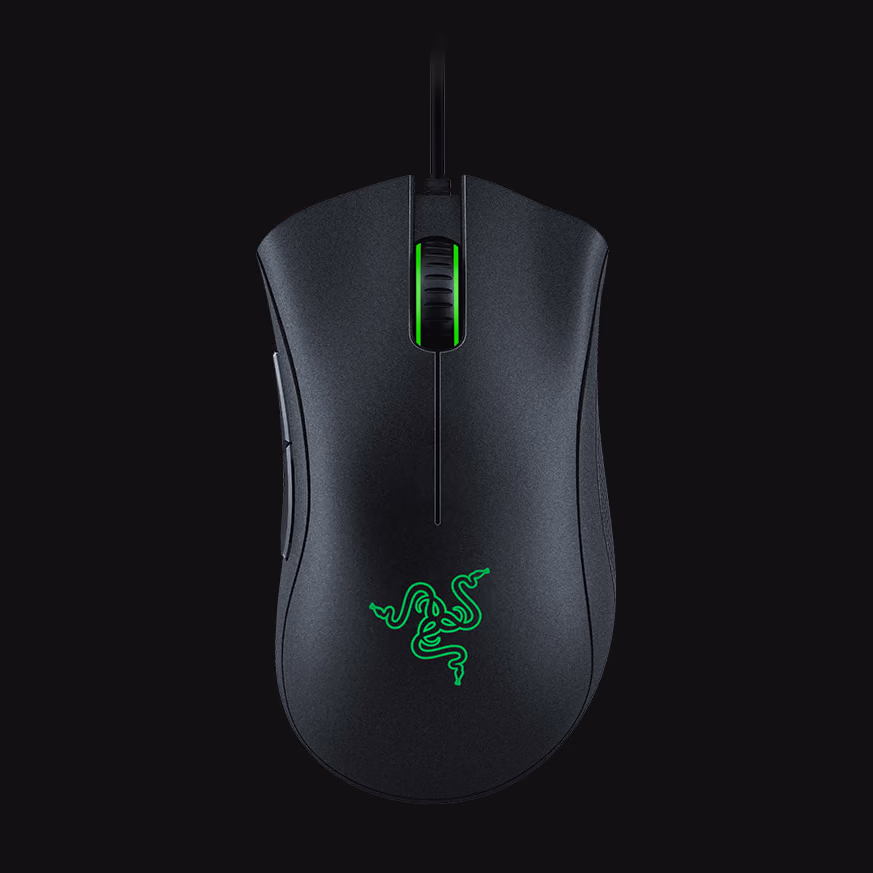 Razer DeathAdder Essential mouse in Black, top view