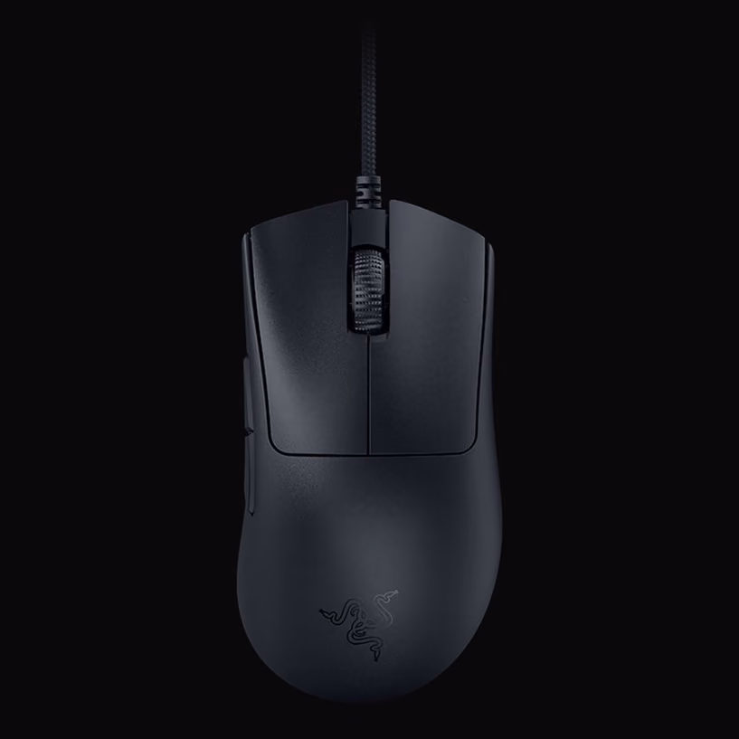 Razer DeathAdder V3 mouse in Black, top view