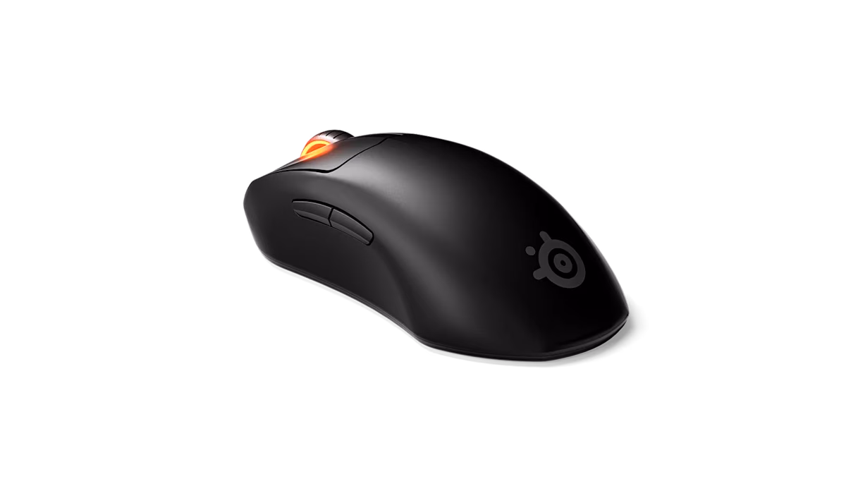 SteelSeries Prime Mini Wireless mouse in Black, back view