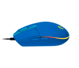 Logitech G203 LIGHTSYNC mouse in Blue, left side