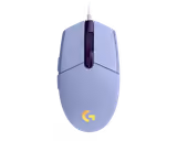 Logitech G203 LIGHTSYNC mouse in Purple, top view