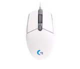 Logitech G203 LIGHTSYNC mouse in White, top view