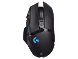 Logitech G502 LIGHTSPEED mouse in Black, top view