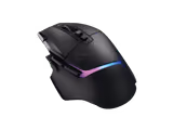 Logitech G502 X PLUS mouse in Black, back view
