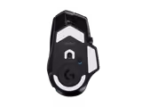 Logitech G502 X PLUS mouse in Black, underside