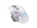Logitech G502 X PLUS mouse in White, back view