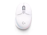Logitech G705 mouse in White, top view