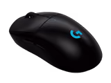 Logitech PRO 2 LIGHTSPEED mouse in Black, back view