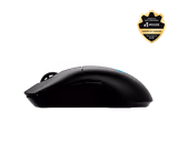 Logitech PRO 2 LIGHTSPEED mouse in Black, left side