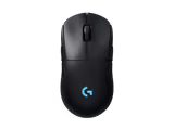 Logitech PRO 2 LIGHTSPEED mouse in Black, top view