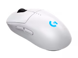 Logitech PRO 2 LIGHTSPEED mouse in White, back view