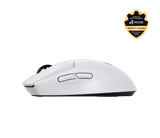 Logitech PRO 2 LIGHTSPEED mouse in White, left side
