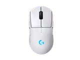 Logitech PRO 2 LIGHTSPEED mouse in White, top view