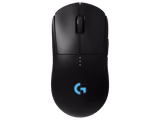 Logitech PRO mouse in Black, top view