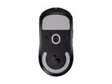 Logitech PRO X SUPERLIGHT mouse in Black, underside