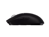Logitech PRO X SUPERLIGHT mouse in Black, left side