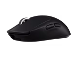 Logitech PRO X SUPERLIGHT mouse in Black, left side
