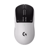 Logitech PRO X2 SUPERSTRIKE mouse in Black & White, top view