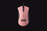 Razer DeathAdder Essential mouse in BLACKPINK Edition, top view