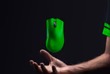 Razer DeathAdder V4 Pro mouse in Esports Green Edition