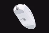 Razer DeathAdder V4 Pro mouse in White, underside