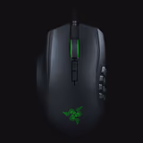 Razer Naga Left-handed Edition mouse in Black, top view