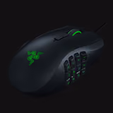Razer Naga Left-handed Edition mouse in Black, back view