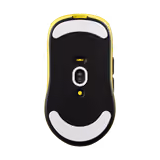 Scyrox V8 mouse in Yellow, underside