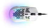 SteelSeries Aerox 3 2022 Edition mouse in White, top view