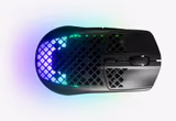 SteelSeries Aerox 3 Wireless 2022 Edition mouse in Black, top view
