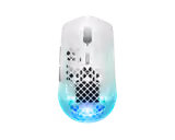 SteelSeries Aerox 3 Wireless Gen 2 mouse in Ghost, top view