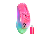 SteelSeries Aerox 3 Wireless Gen 2 mouse in Magenta Haze, left side