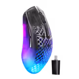 SteelSeries Aerox 3 Wireless Gen 2 mouse in Shadow, left side