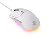 SteelSeries Rival 3 Gen-2 mouse in White, back view