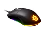 SteelSeries Rival 3 mouse in Black, back view