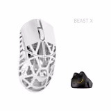 WLMOUSE Beast X Pro mouse in White, left side
