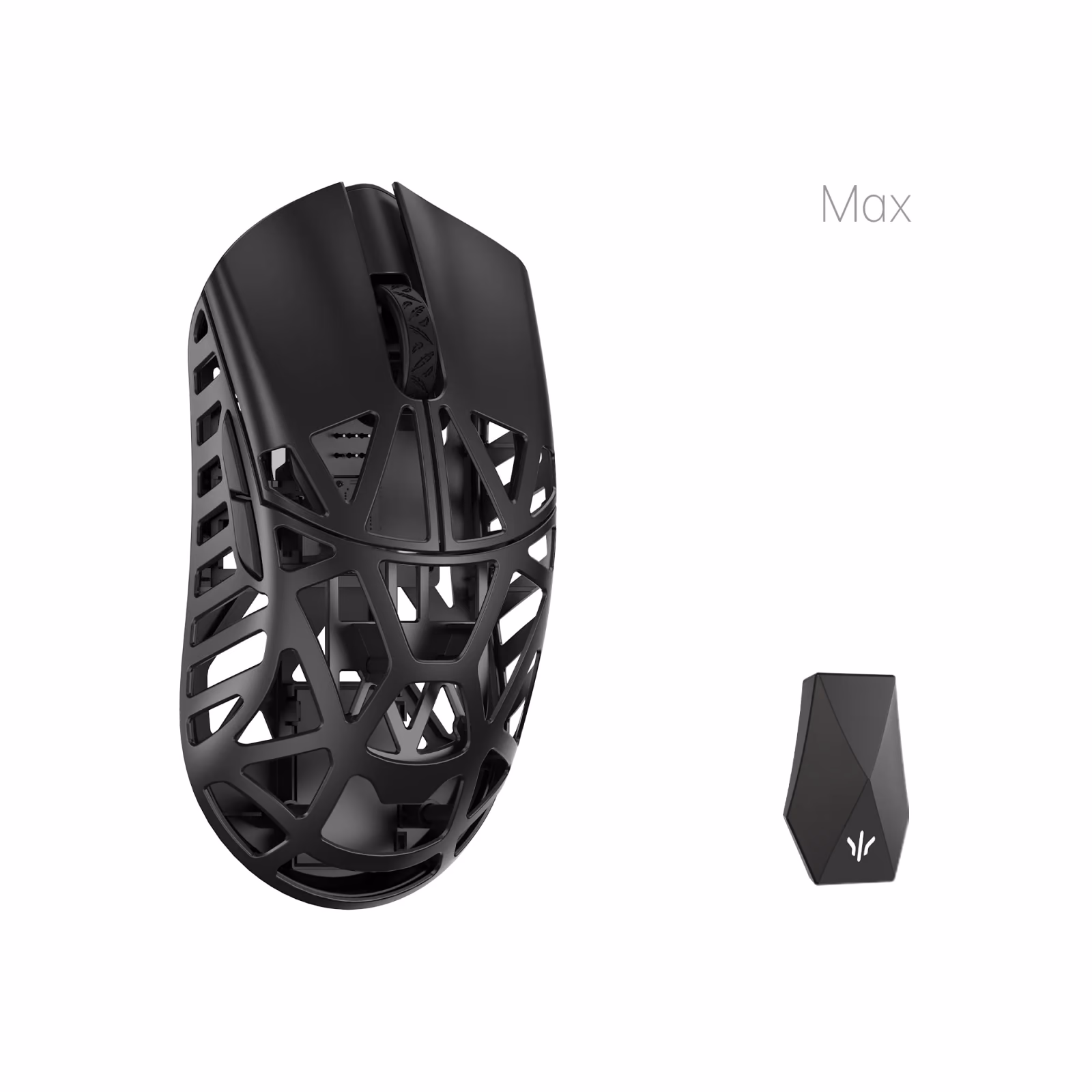 WLMOUSE Beast X Max mouse in Black, left side