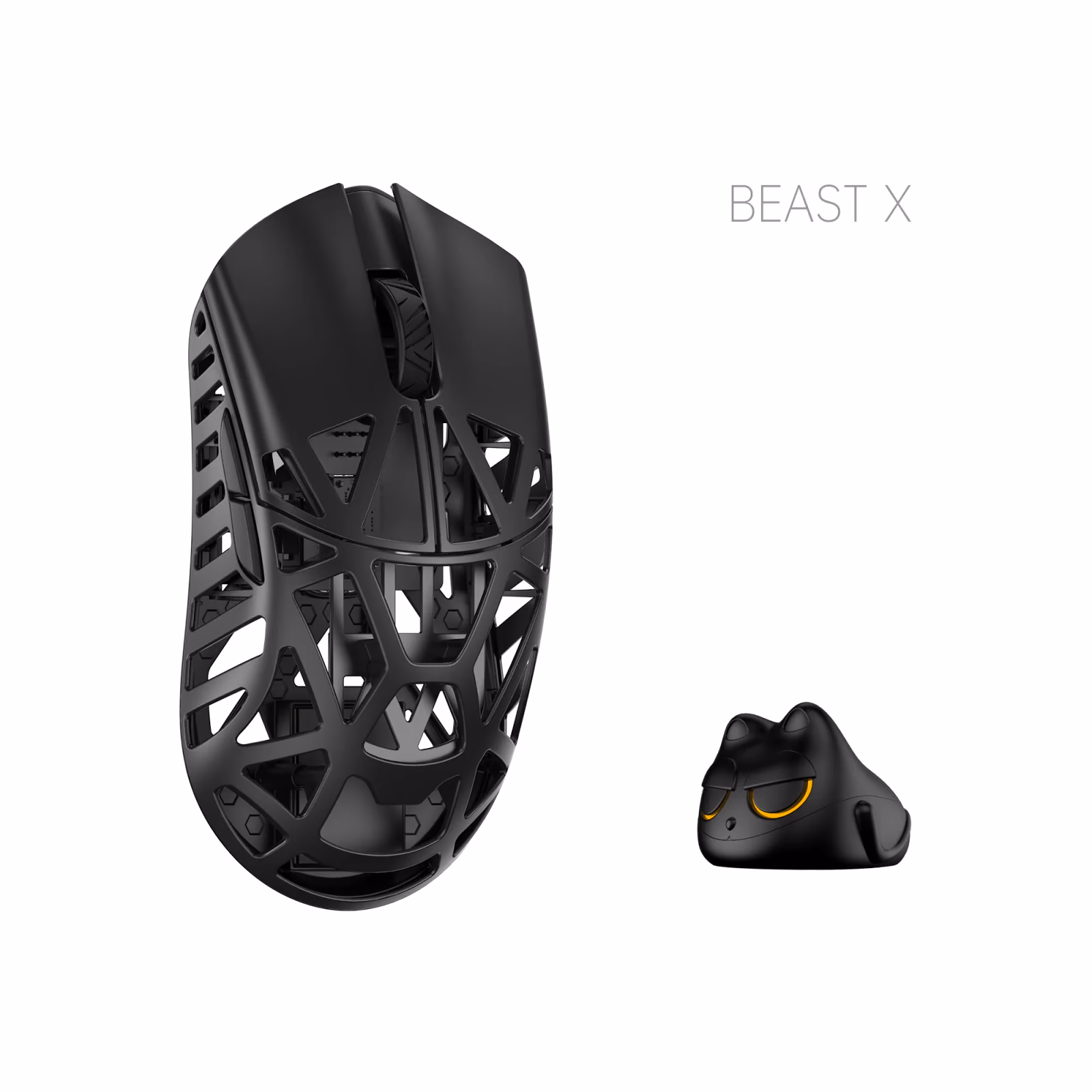 WLMOUSE Beast X Pro mouse in Black, left side
